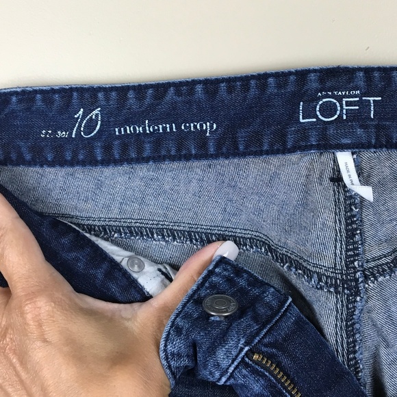 ATL ANN TAYLOR LOFT MODERN CROP JEANS - Picture 4 of 7